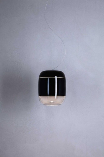 Gong Led S3 - Pendul negru din sticlă  