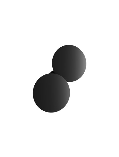Puzzle round double - Aplică albă sau neagră ajustabilă