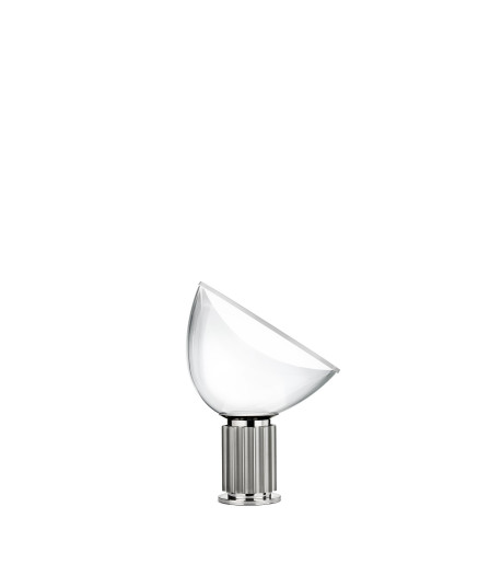 Taccia Small - Lampă de birou albă din sticlă