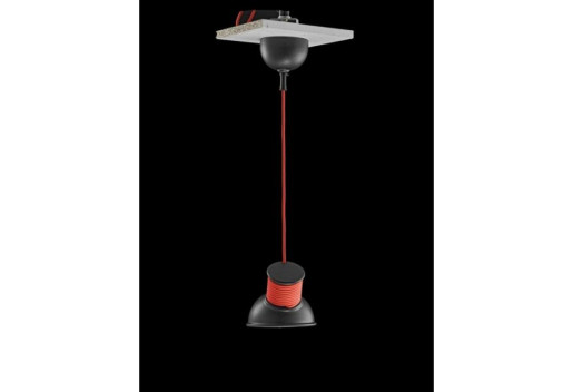 Illustri L10 - Pendul negru cu cablu roșu din ceramică