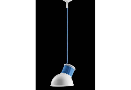 Illustri L10 - Pendul alb cu cablu albastru din ceramică