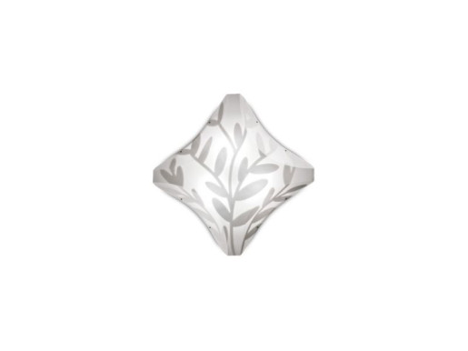 Dafne M - Aplică albă cu model cu frunze