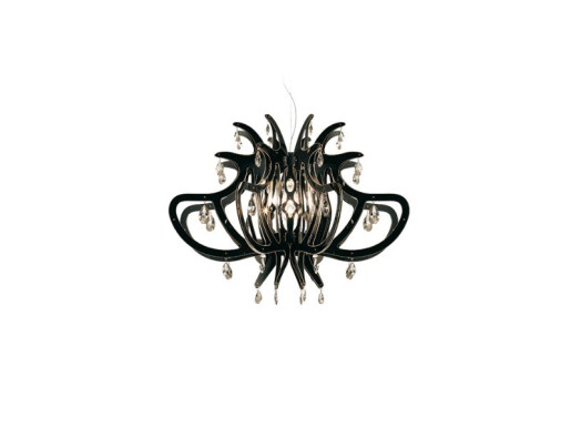 Medusa - Candelabru negru cu 56 de cristale  