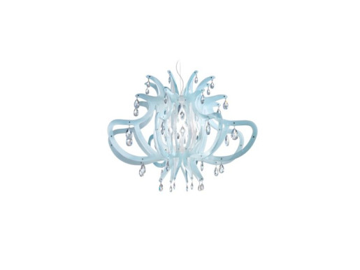 Medusa - Candelabru albastru cu 56 de cristale  