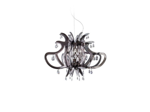 Medusa - Candelabru negru transparent cu 56 de cristale  