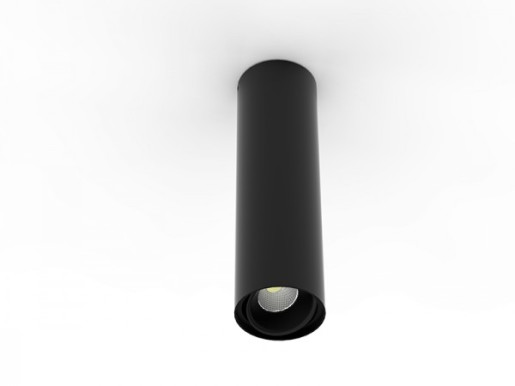 Tube 9.3 W 190 - Spot aplicat ajustabil cilindric negru sau alb