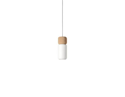 Pila LED - Pendul alb sau negru cu ornament din plută