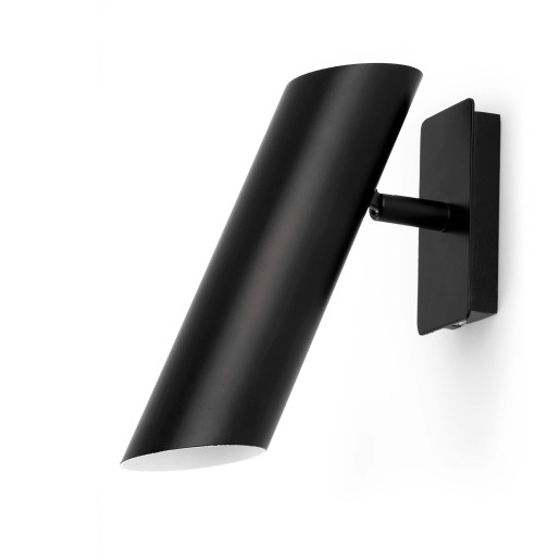 LINK 1xGU10 - Aplică neagră cu finisaj alb ajustabilă din oțel                                                                              