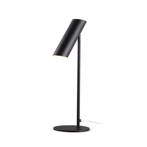 LINK 1xGU10 - Lampă de masă neagră cu finisaj alb din oțel                                                                         