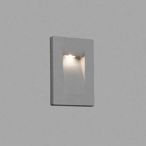 Horus 150 LED - Lampă încastrată în perete gri din aluminiu