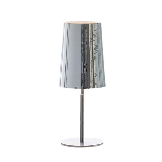 Sera T1 - Lampă de masă cu abajur argintiu din sticlă  