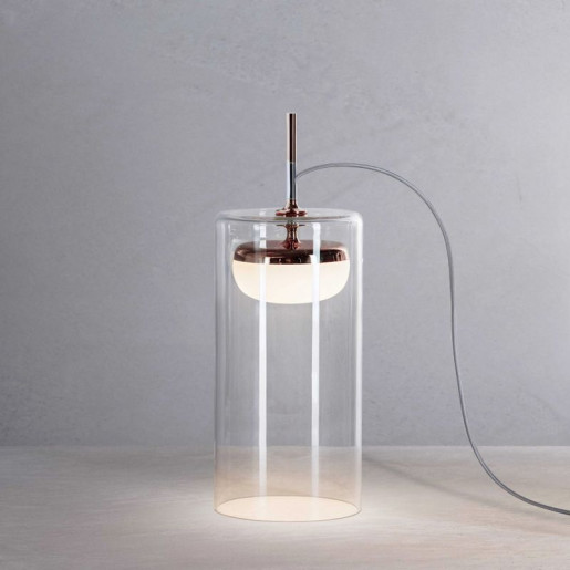 Diver T3 II - Lampă de masă transparentă cu finisaj cupruriu