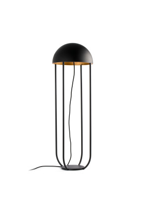 JELLYFISH 6W - Lampă podea neagră în forma de meduză cu finisaj auriu                                                          