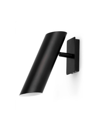 LINK 1xGU10 - Aplică neagră cu finisaj alb ajustabilă din oțel                                                                              
