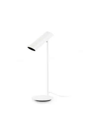 LINK 1xGU10 - Lampă de masă albă cu finisaj negru ajustabilă din oțel                                                                  