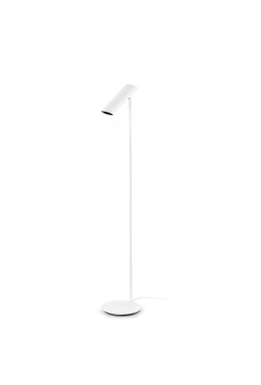 LINK 1xGU10 - Lampă de podea albă ajustabilă din oțel                                                                     
