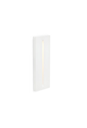 PLAS 1W LED - Lampă încastrată in perete albă rectangulară din aluminiu                                                          