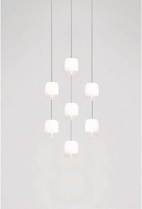 Gong Mini 7R - Lustră cu 7 globuri albe luminoase