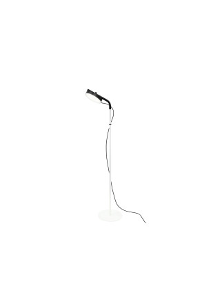 Aro LED 10 W - Lampă de podea albă cu abajur negru