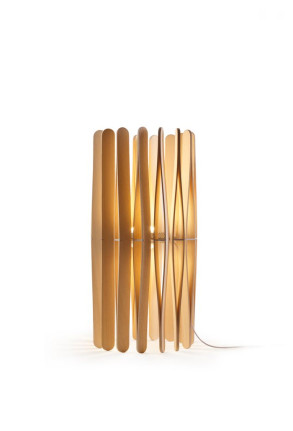 Stick B02 - Lampă de masă minimalistă cu abajur din lemn