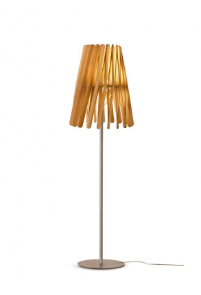 Stick C669 - Lampă de podea minimalistă cu abajur din lemn