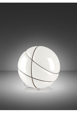 Armilla - Lampă de masă albă sferică din sticlă