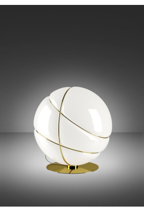 Armilla - Lampă de masă aurie sferică din sticlă
