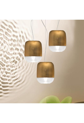 Gong S1 3R Led II -  Lustră cu 3 globuri aurii luminoase