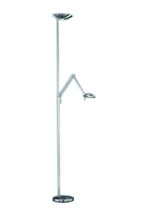 Icons P-1127 - Lampă de podea argintie cu braț ajustabil pentru citit