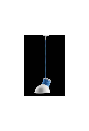 Illustri L10 - Pendul alb cu cablu albastru din ceramică