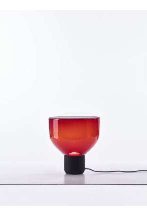 LightLine S - Lampă de masă cu abajur roșu din sticlă