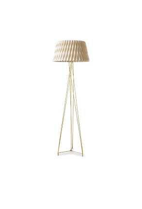 Lola II  - Lampă de podea din furnir cu forme tridimensionale