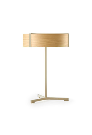 Thesis II - Lampă de masă modernă din furnir cu bază metalică 