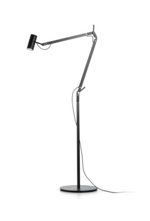 Polo - Lampă de podea neagră ajustabilă