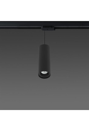 Cube Tube 250 Negru - Proiector pe șină suspendat cilindric din aluminiu