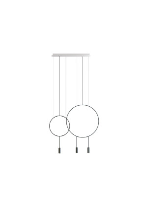 Revolta S 3000 K - Lustră neagră din aluminiu cu 3 surse de lumină cu finisaj mat