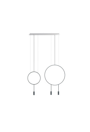 Revolta M 2700 K - Lustră neagră din aluminiu cu 3 surse de lumină cu finisaj mat