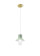 Lollipop I - Pendul verde cu abajur alb din sticlă