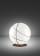 Armilla - Lampă de masă maro sferică din sticlă