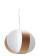Carambola Medium - Pendul rotund din furnir cu finisaj alb