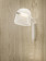 Mona Small - Aplică albă cu abajur din sticlă