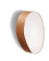 Guijarro Small - Plafonieră ovală din furnir cu finisaj alb