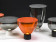 LightLine S - Lampă de masă cu abajur roșu din sticlă