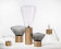 Muffins Wood II - Lampă de podea din lemn cu abajur din sticlă