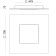 Square SQ II - Plafonieră gri rectangulară din lemn  