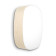 Guijarro Medium - Plafonieră ovală din furnir cu finisaj alb